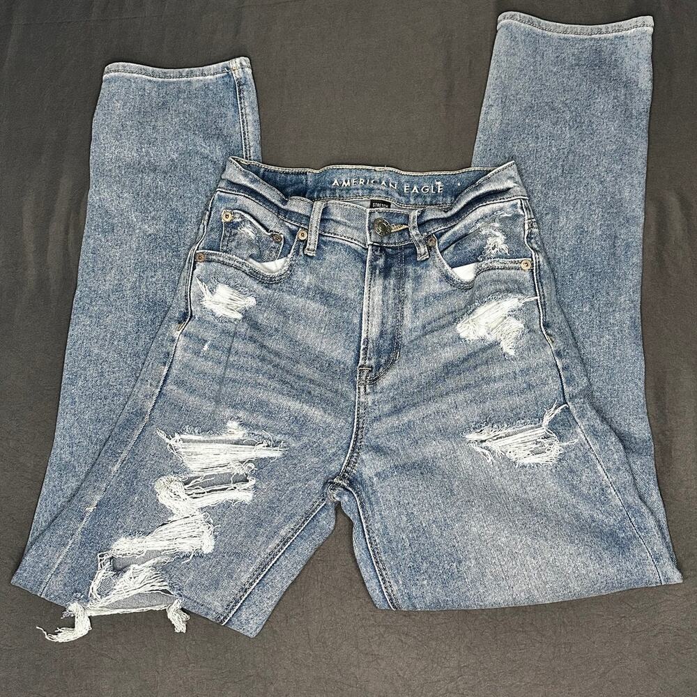 American Eagle Women's Stretch High Rise 90's Boyfriend
